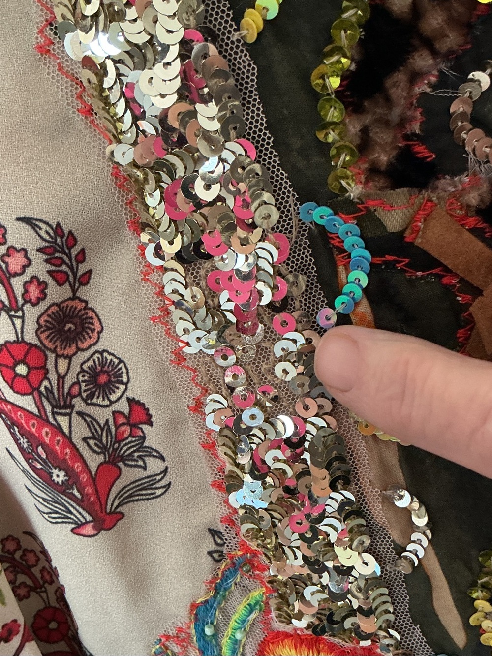 Antica Sartoria Floral Embellished Tunic - Pink Multi - Picture 7 of 11
